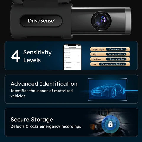 DriveSense UTOUR C2L 4K FHD AI Collision Avoidance Dash Cam with ADAS