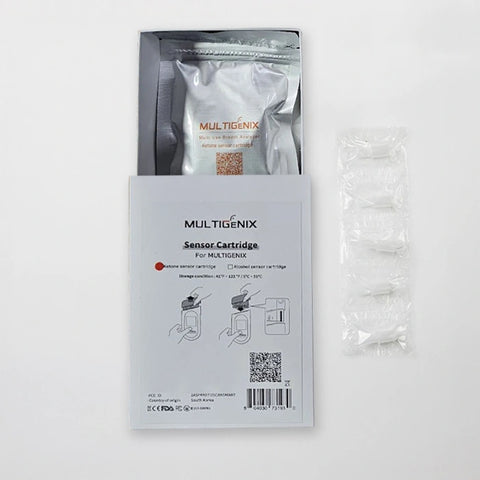 KetoScan MultiGenix Ketone Sensor Cartridge Box and Mouthpieces