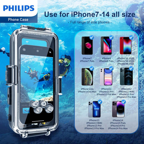 Philips Diving Phone Case For IPhone 7-14 Series (DLK6301B)-Phone Case-Andatech