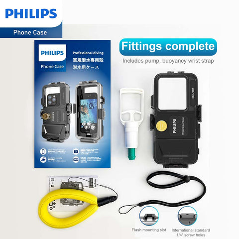 Philips Diving Phone Case For IPhone 7-14 Series (DLK6301B)-Phone Case-Andatech