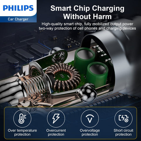 Philips Ultra Fast Car Charger (DLP2522)-Car Charger-Andatech