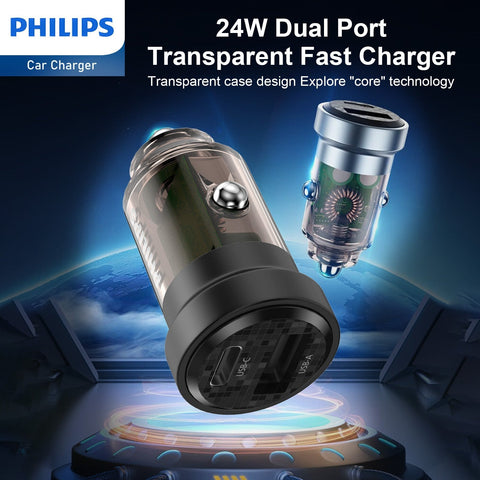 Philips Ultra Fast Car Charger (DLP2522)-Car Charger-Andatech