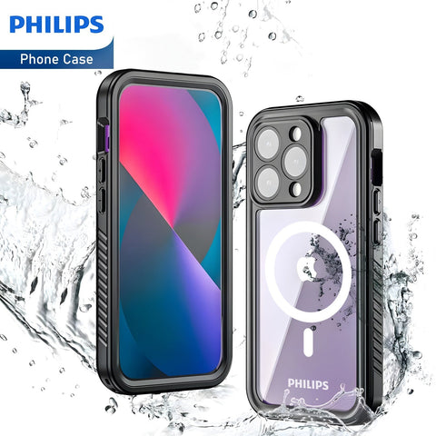 Philips Waterproof Case With MagSafe For IPhone 14 Pro Max (DLK6205B)-Phone Case-Andatech