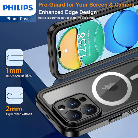 Philips Waterproof Case With MagSafe For IPhone 14 Pro Max (DLK6205B)-Phone Case-Andatech