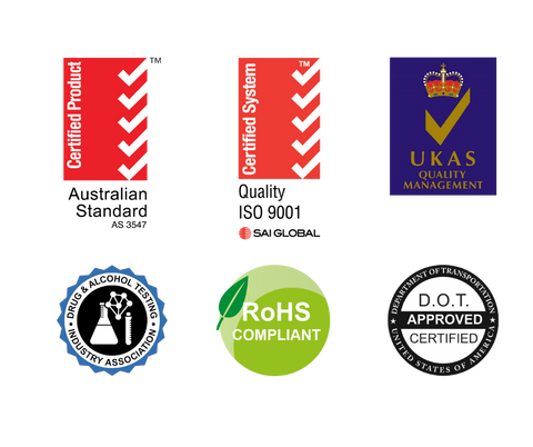 AlcoSense certified logos 