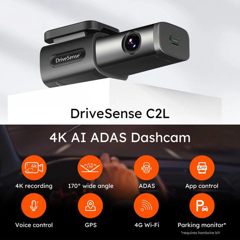DriveSense UTOUR C2L 4K FHD AI Collision Avoidance Dash Cam with ADAS