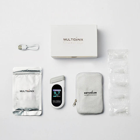 KetoScan MultiGenix Smart Multi Breath Analyser with FREE Alcohol Sensor Cartridge