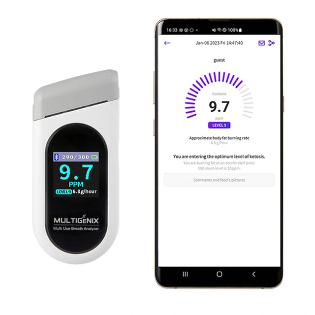 KetoScan MultiGenix Smart Multi Breath Analyser with FREE Alcohol Sens ...
