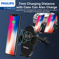 Philips 15W Qi Fast Wireless Car Charger Phone Mount (DLK3525Q)-Phone Holder-Andatech