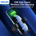 Philips 15W Qi Fast Wireless Car Charger Phone Mount (DLK3525Q)-Phone Holder-Andatech