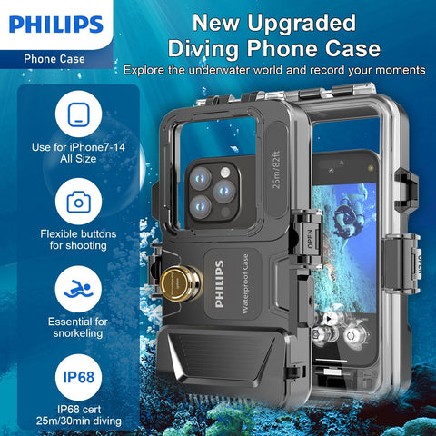 Philips Diving Phone Case For IPhone 7-14 Series (DLK6301B)-Phone Case-Andatech