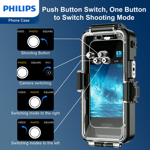 Philips Diving Phone Case For IPhone 7-14 Series (DLK6301B)-Phone Case-Andatech