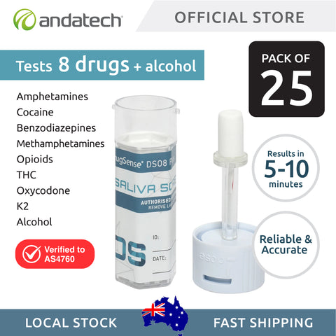 DrugSense DSO8 Plus Saliva Drug Test Kit (Pack of 25)