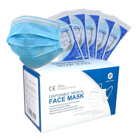 Disposable Medical Face Mask EN14683 Type 2R (Pack of 50)-Face Masks-Andatech