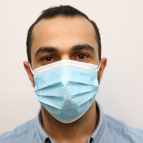 MedSense Disposable Face Masks with Ear Loops (FMR5)-Face Masks-Andatech