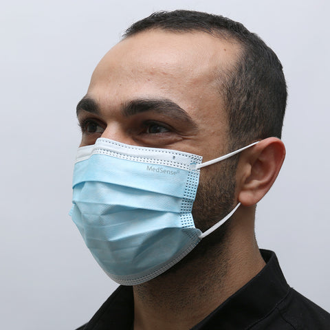MedSense Disposable Face Masks with Ear Loops (FM1)-Face Masks-Andatech
